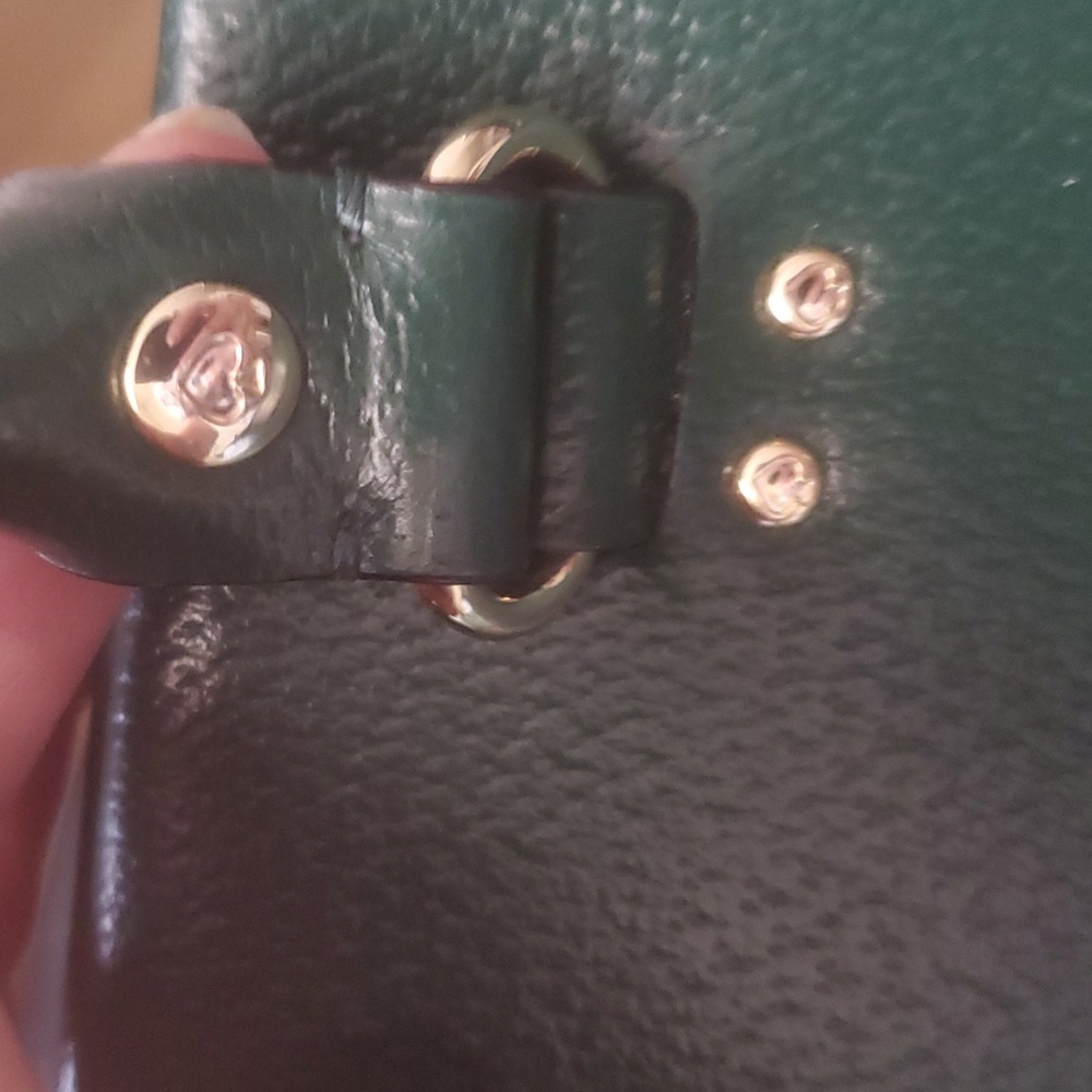 Kate Spade New York Camryn Wellesley Satchel Crossbody Green Leather Bag. - Picture 14 of 16